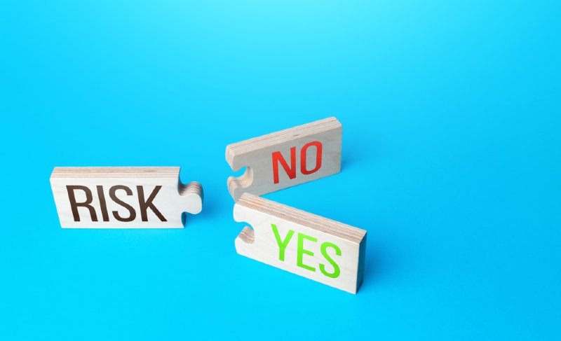 @andreyyalansky19 stock photo, safety, planning, yes, no, risk, forecast, protect, management, investment, consequences Risk puzzles with two Yes and No combinations